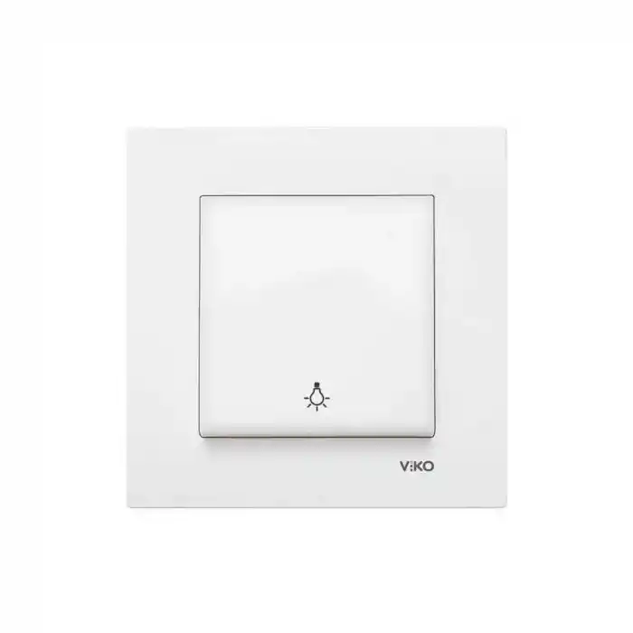 Viko Karre Beyaz Light Anahtar Çerçeve Dahil