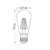 Cata - 6w Rustik Led Ampul Amber Ct-4284