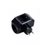 Viko Yonca Plus Üçlü Siyah Topraklı Priz
