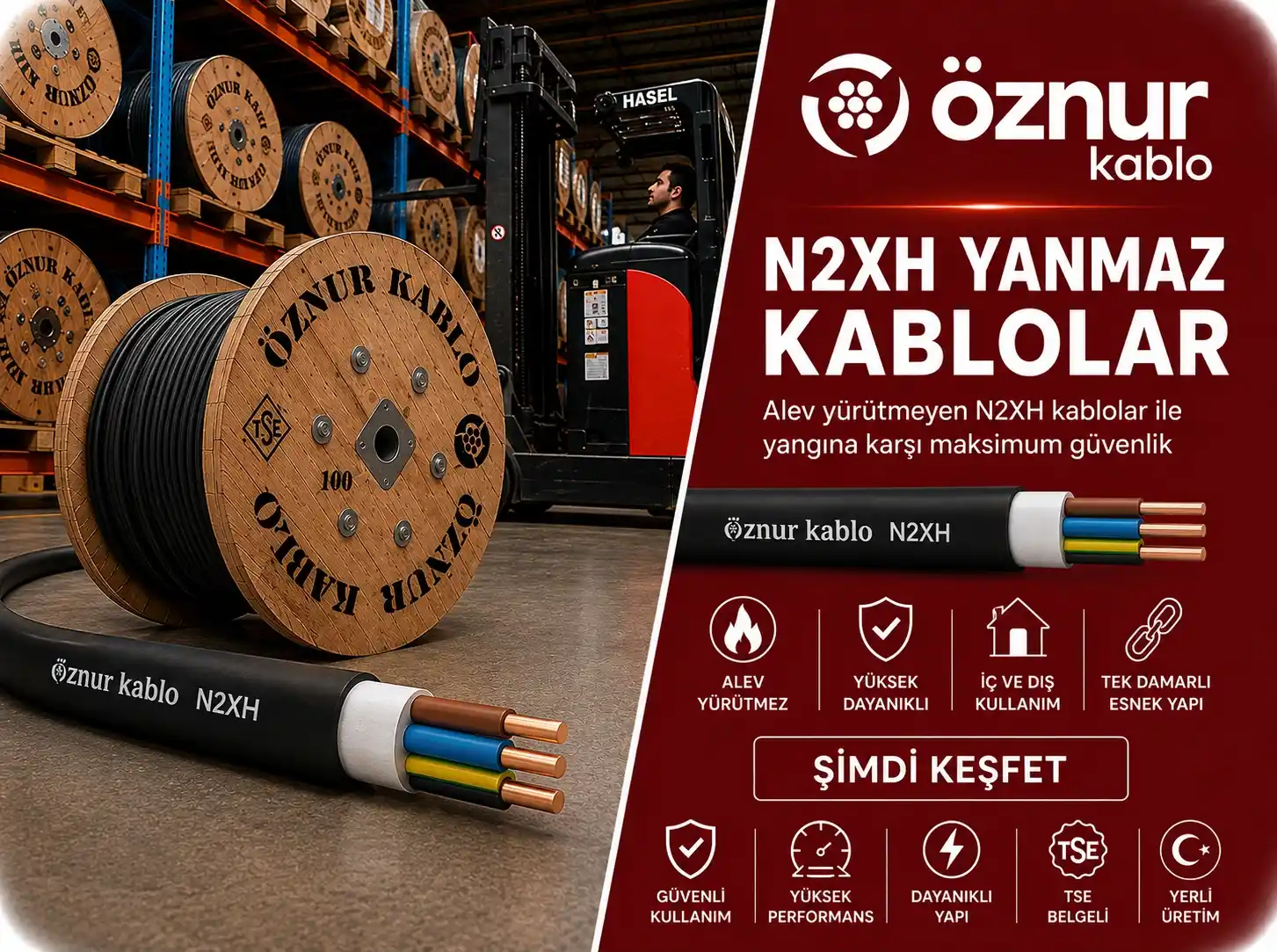 Öznur N2xh Yanmaz kablolar