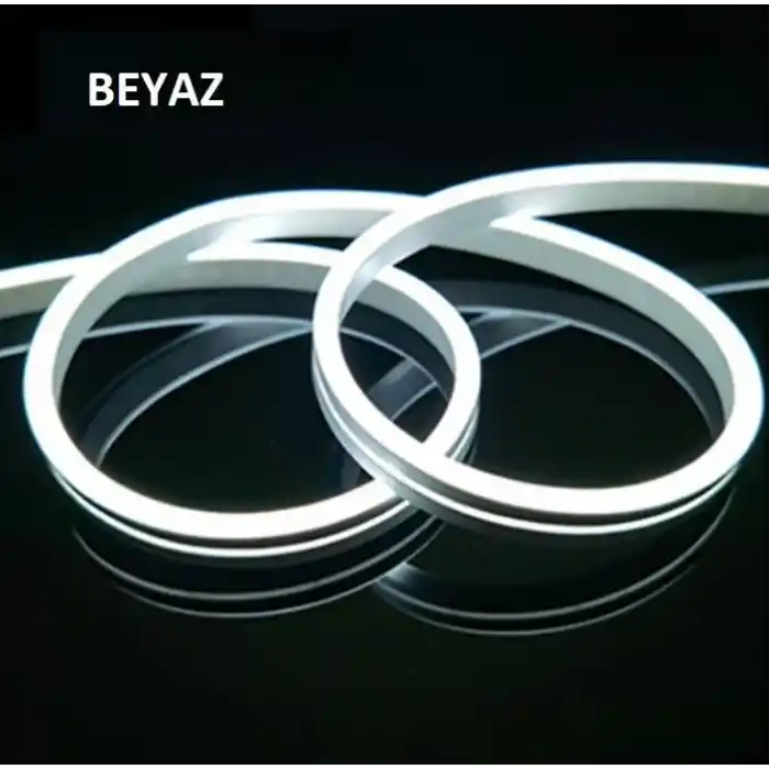 Cata 12v Neon Esnek Şerit Let 5mt Rulo Beyaz ( Tak Kullana Uygun Değildir , Trafo Veya Adaptör İle Çalışır) Ct-4555
