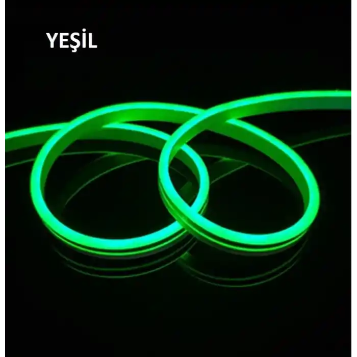 Cata 12v Neon Esnek Şerit Let 5mt Rulo Yeşil ( Tak Kullana Uygun Değildir , Trafo Veya Adaptör İle Çalışır) Ct-4555