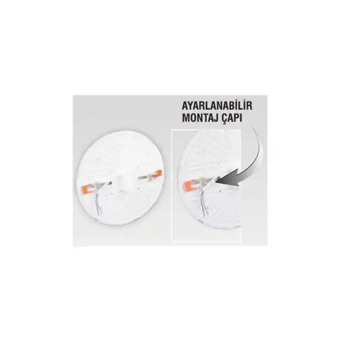 Global K2 KDL465 9W 3200K Günışığı Backlight Slim Çerçevesiz Yuvarlak Led Panel