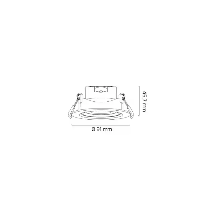 GY 1720 SMD Ledli Armatür Beyaz Kasa 5W 6500K
