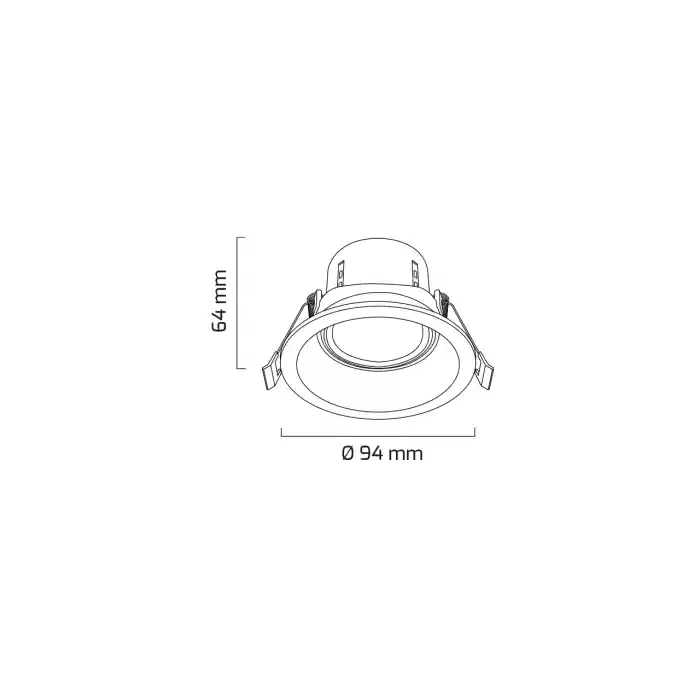 GY 1735-10 Smd Ledli Armatür 10W Siyah Kasa 4000K