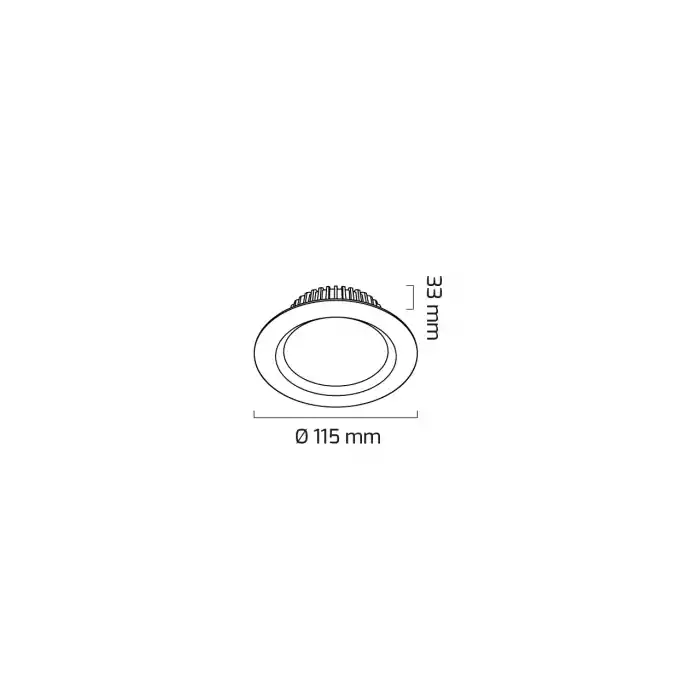 GY 1740 SMD Ledli Armatür Siyah Kasa 7W 6500K