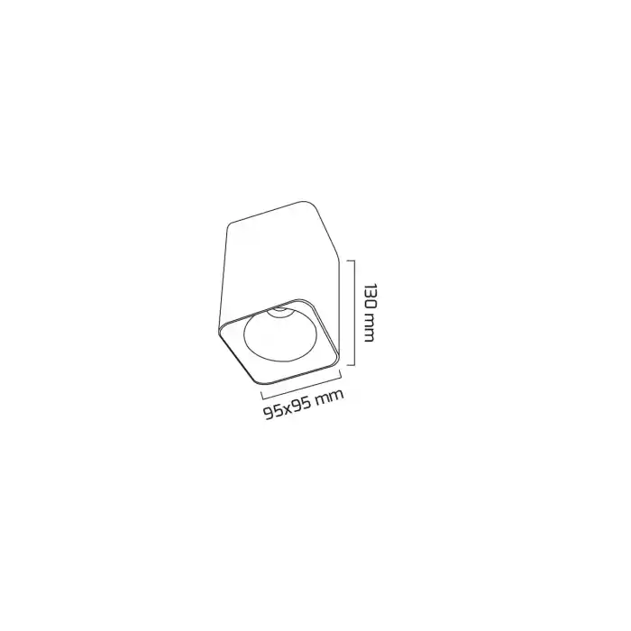GY 1853 Sıva Üstü Cob Ledli Armatür Siyah 14W 3000K