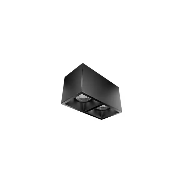 GY 1862-8 Led Sıva Üstü Armatür Siyah Kasa 2X8W 3000K
