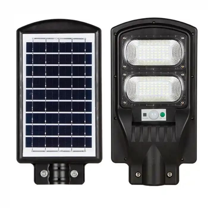 Horoz 100w Siyah Led Solar Güneş Enerjili Lamba Sokak Armatür Beyaz Işık