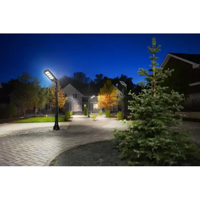 Horoz 300w Siyah Led Solar Güneş Enerjili Lamba Sokak Armatür Beyaz Işık