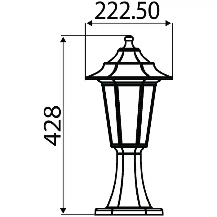 Horoz Begonya-1 Set Üstü Siyah Bahçe Armatürü 400-010-116