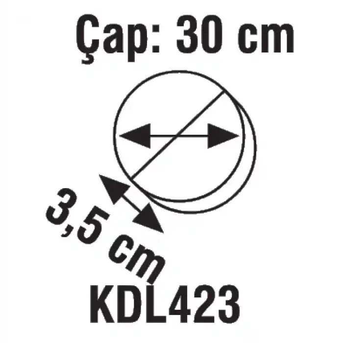 KDL423 Yuvarlak Sıva Üstü Led Panel Armatür 24W Günışığı