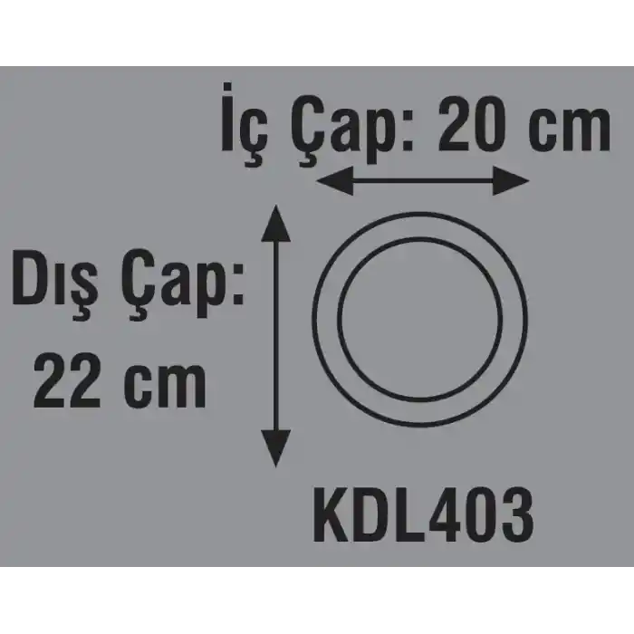 Kendal K2 Global KDL 403 18W Sıva Altı Yuvarlak Slim LED Panel 6500K