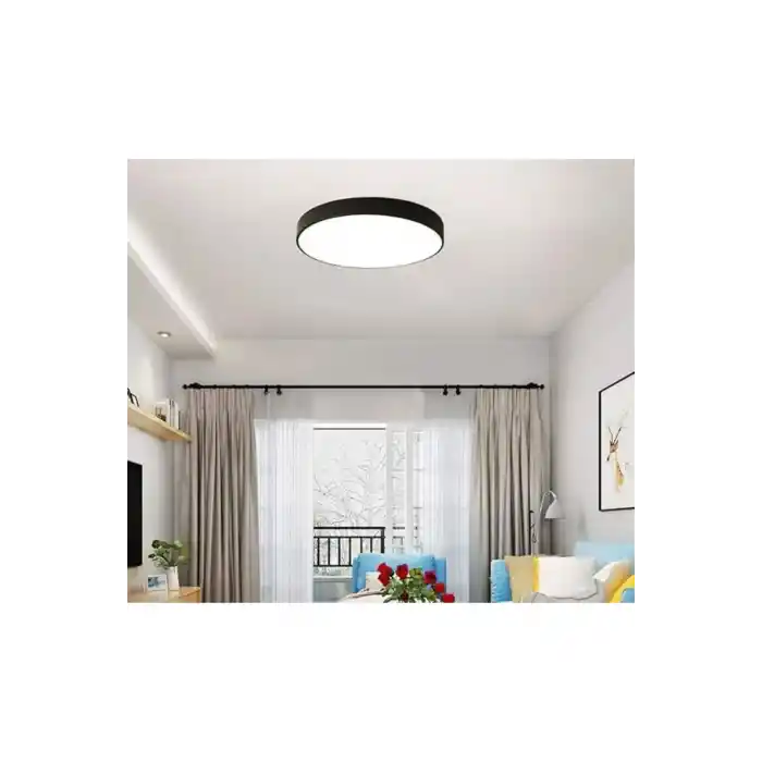 MX-1054 24W Sıva Üstü Yuvarlak LED Panel Siyah Kasa  4000K Ilık Beyaz