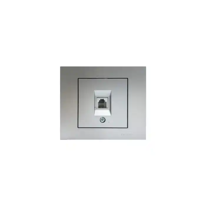 Ovivo Grano Gümüş Nümeris Telefon Prizi Cat3 Çerçeveli