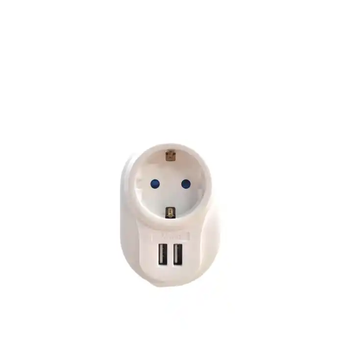 Venso Akım Korumalı Tekli Fiş priz 2x Usb Şarjlı VN6002