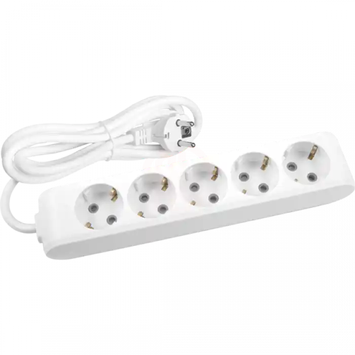 Viko 90113503 Multi-Let Beşli Grup Priz Toprakli Çocuk Korumalı Kablolu 3 Metre Beyaz
