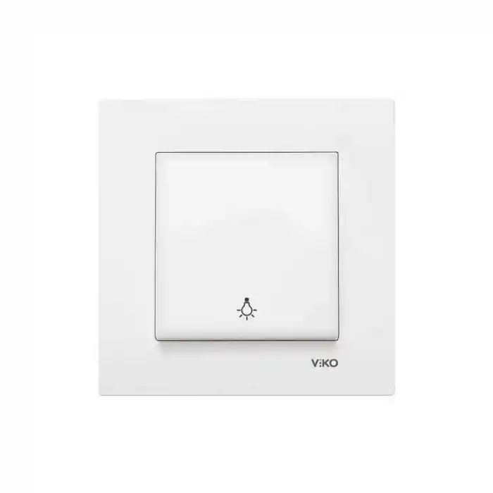 Viko Karre Beyaz Light Anahtar Çerçeve Dahil