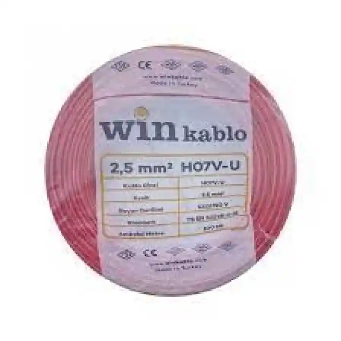 Wın 2.5 Nya Kırmızı Kablo 100 Metre