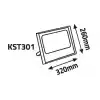 KST301 Karayel 200w Siyah Solar Projektör