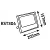 KST304 Karayel 50W Solar Projektör Beyaz