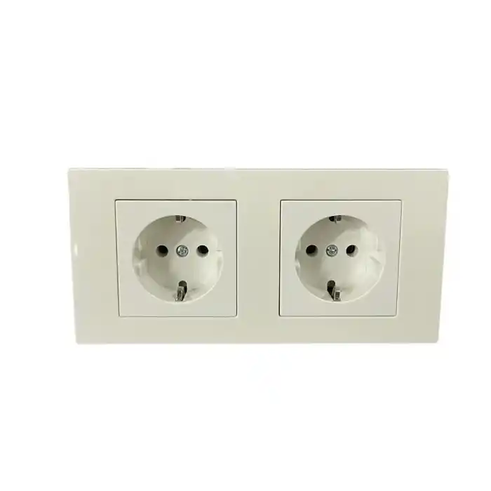 Ovivo Grano Beyaz 2li Set Topraklı Priz + Topraklı Priz