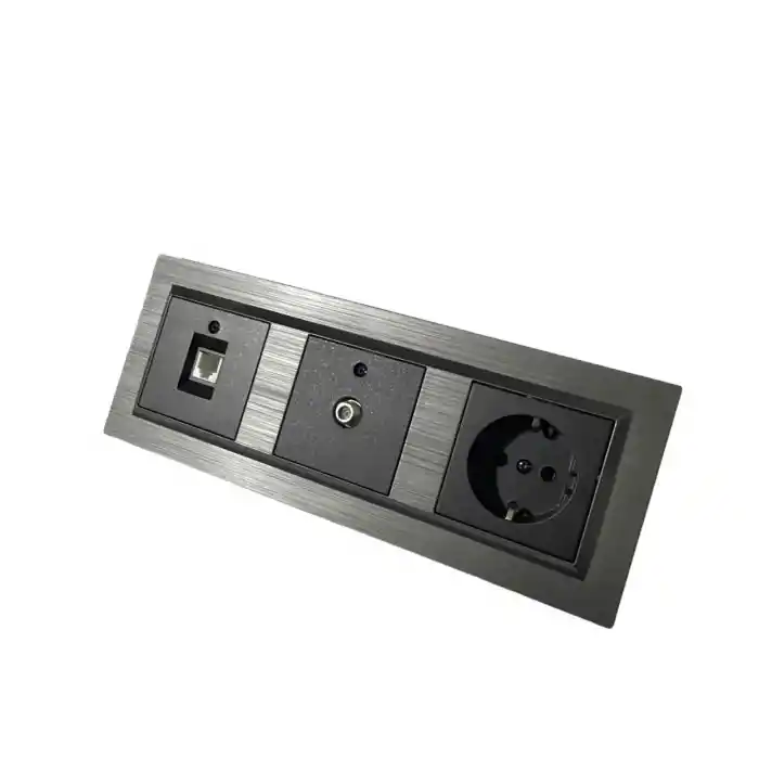 Ovivo Quantum Manyetik Gri 3lü Set T.Priz + Uydu(Tv) Prizi + Nümeris(Telefon) Prizi