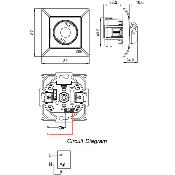 Günsan Visage Beyaz Dimmer Anahtar 1000va + Çerçeve