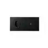 Ovivo Grano Siyah 2li Set Topraklı Priz + Uydu (Tv) Prizi