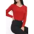 Merdiven Yaka Body Kırmızı - 7658.1319.