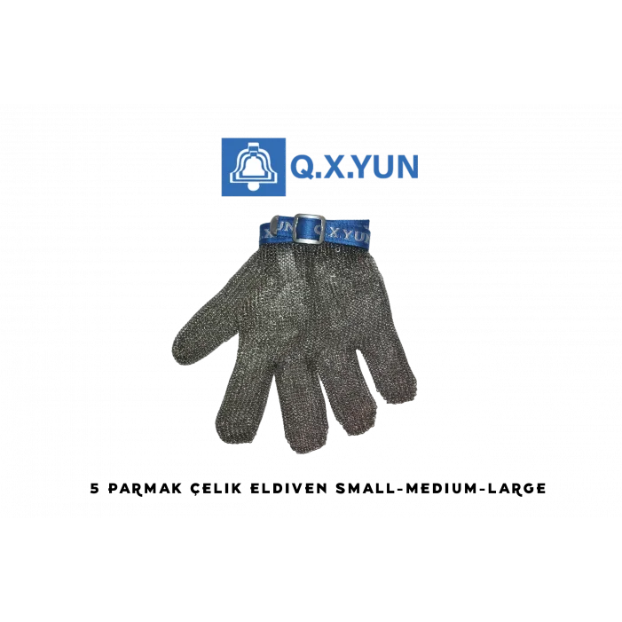 QXYUN Çelik Eldiven 5 Parmak (L)