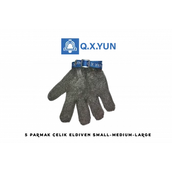 QXYUN Çelik Eldiven 5 Parmak (S)