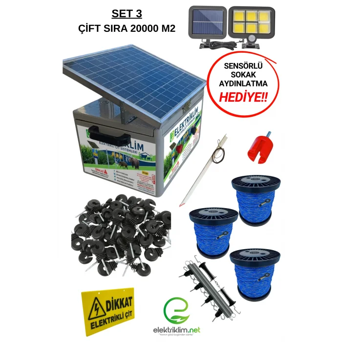 Elektriklim Set-3 Compact Box Elektrikli Çit Sistemi (20000 M)