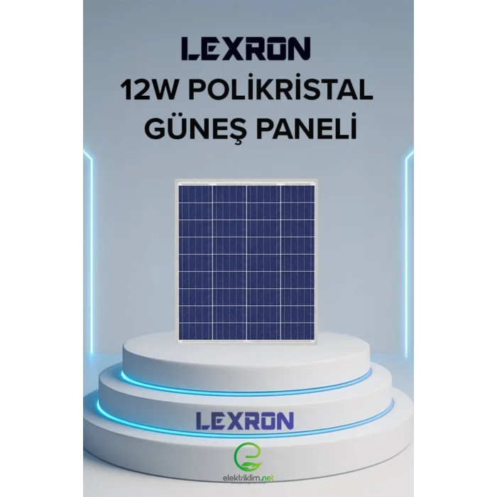 LEXRON 12W POLİKRİSTAL GÜNEŞ PANELİ