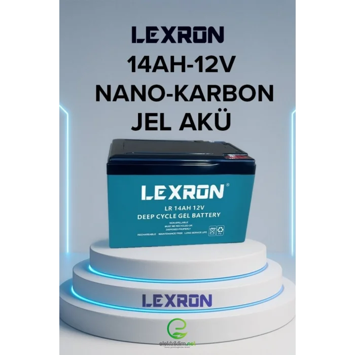 LEXRON 14AH-12V NANO-KARBON ELEKTRİKLİ MOTOSİKLET-ENGELLİ ARABA JEL AKÜSÜ