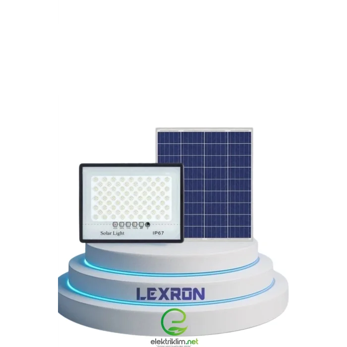 LEXRON 200W SOLAR PANELLİ PROJEKTÖR