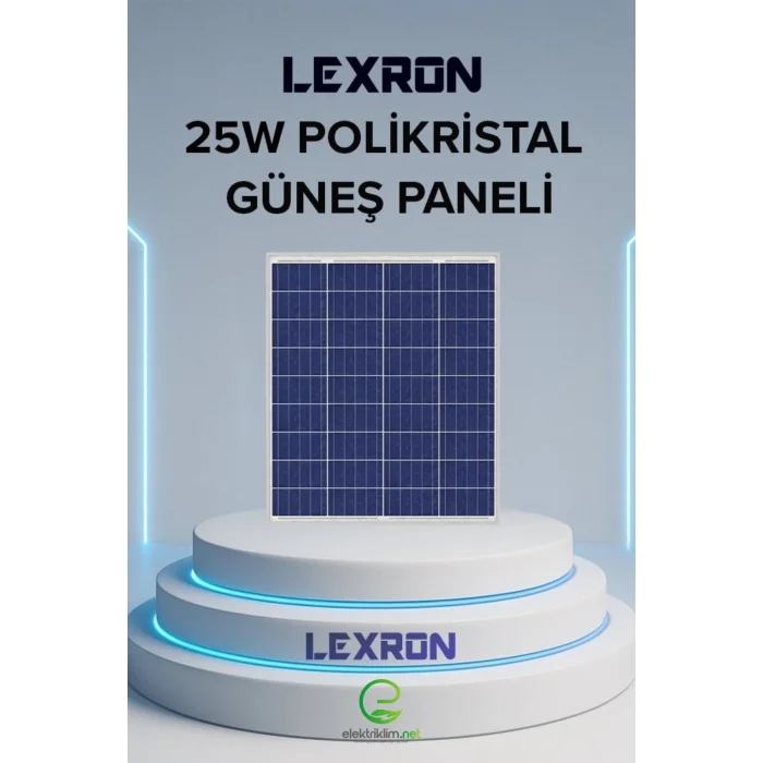 LEXRON 25W POLİKRİSTAL GÜNEŞ PANELİ