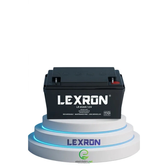 LEXRON 65AH-12V NANO-KARBON ELEKTRİKLİ MOTOSİKLET-ENGELLİ ARABA JEL AKÜSÜ
