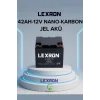 LEXRON 42AH-12V NANO-KARBON ELEKTRİKLİ MOTOSİKLET-ENGELLİ ARABA JEL AKÜSÜ