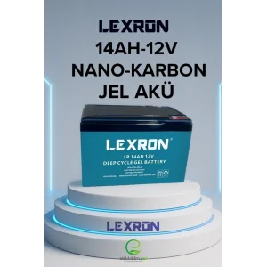 LEXRON 14AH-12V NANO-KARBON ELEKTRİKLİ MOTOSİKLET-ENGELLİ ARABA JEL AKÜSÜ