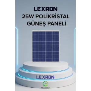 LEXRON 25W POLİKRİSTAL GÜNEŞ PANELİ
