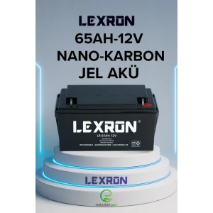 LEXRON 65AH-12V NANO-KARBON ELEKTRİKLİ MOTOSİKLET-ENGELLİ ARABA JEL AKÜSÜ