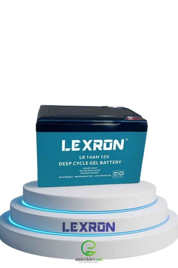 LEXRON 14AH-12V NANO-KARBON ELEKTRİKLİ MOTOSİKLET-ENGELLİ ARABA JEL AKÜSÜ