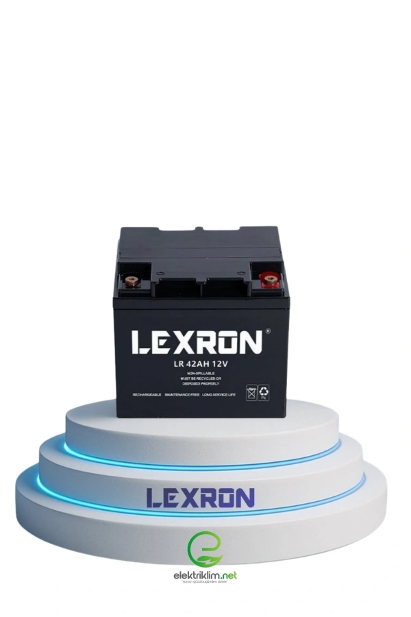 LEXRON 42AH-12V NANO-KARBON ELEKTRİKLİ MOTOSİKLET-ENGELLİ ARABA JEL AKÜSÜ