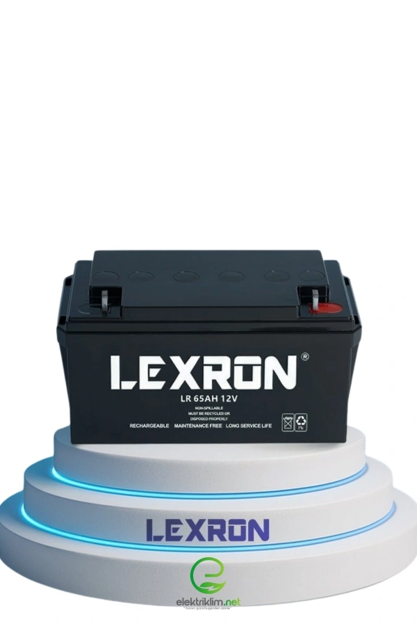 LEXRON 65AH-12V NANO-KARBON ELEKTRİKLİ MOTOSİKLET-ENGELLİ ARABA JEL AKÜSÜ