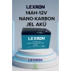 LEXRON 14AH-12V NANO-KARBON ELEKTRİKLİ MOTOSİKLET-ENGELLİ ARABA JEL AKÜSÜ