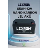 LEXRON 65AH-12V NANO-KARBON ELEKTRİKLİ MOTOSİKLET-ENGELLİ ARABA JEL AKÜSÜ