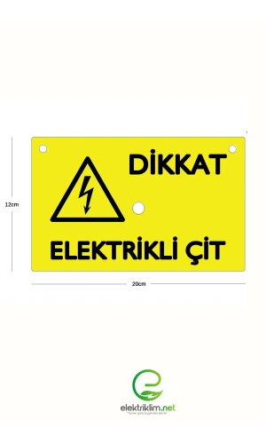 Elektriklim Çit Uyarı Levhası