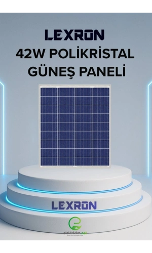 LEXRON 42W POLİKRİSTAL GÜNEŞ PANELİ