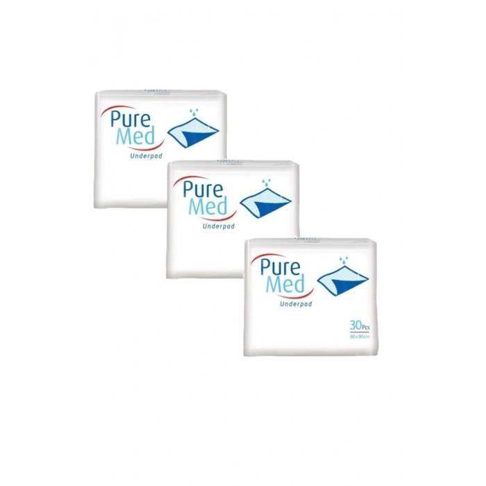 Puremed 60x90 Cm Kedi Köpek Çiş Pedi 30lu X 3 Paket (90 Adet)